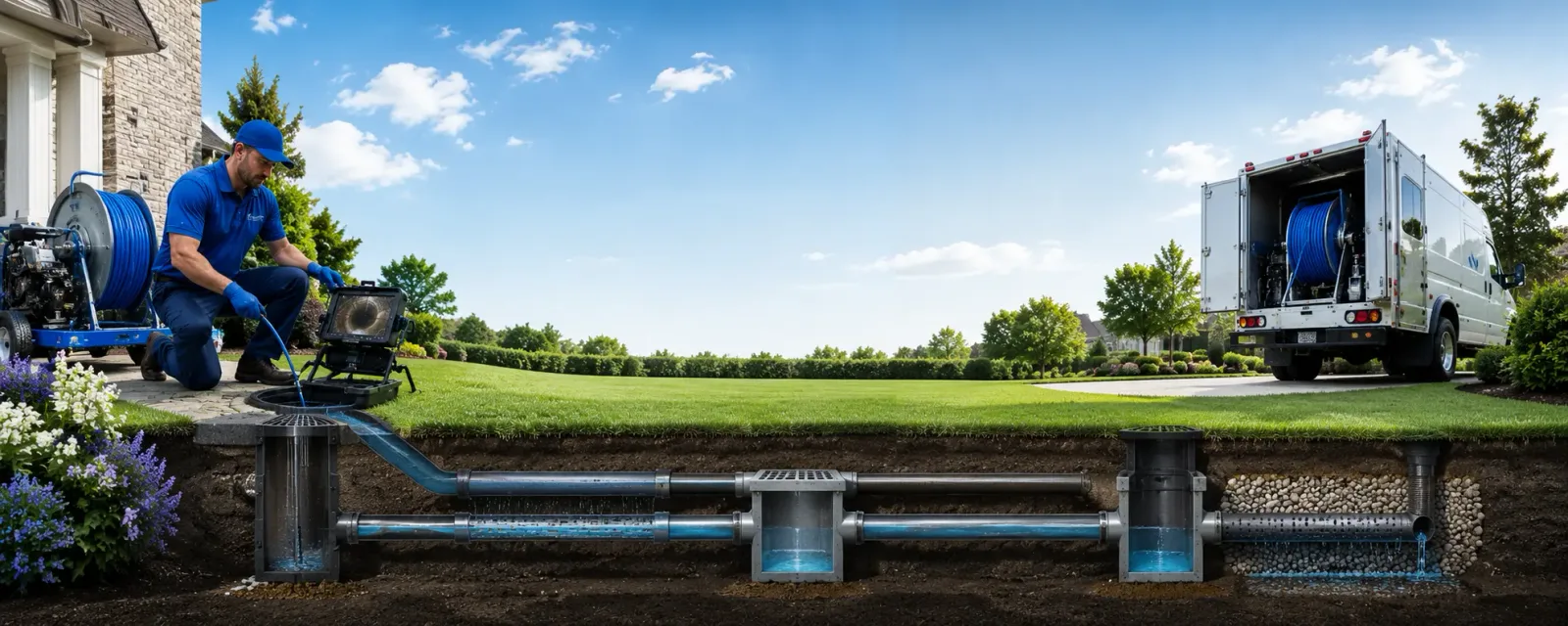 Outdoor drain cleaning information for Leicester, NY